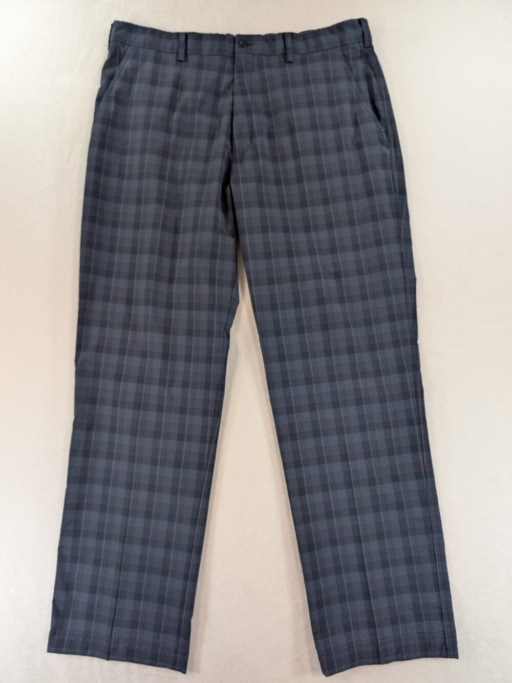 Nike Golf Pants Dri-FIT Navy Blue Plaid Straight Leg Mens 36x36‎ | BUNDLE - Picture 2 of 10
